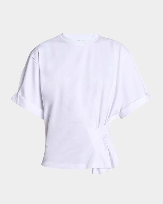 Gathered Short-Sleeve T-Shirt